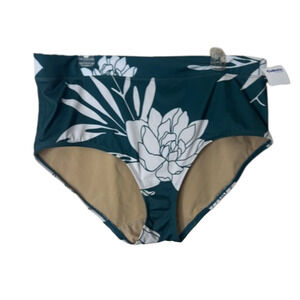 Swim By Cacique~High Waist Bikini Bottom~Plus 20 Multicolor Floral Nice NWT